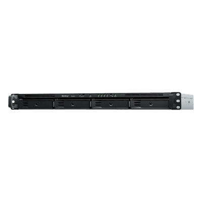 NAS Rack / 4 Bahías / 1U / AMD Ryzen R1600 / 2 GB DDR4 ECC / 570 MB/s Lectura / 530 MB/s Escritura / Dual 1GbE / Actualización 10GbE RS422+ SYNOLOGY