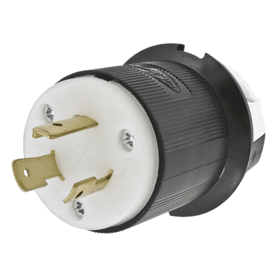 Clavija Industrial con Bloqueo de Media Vuelta / 20 A 250 V CA / 2 Polos 3 Hilos / NEMA L6-20P / 0.360' - 0.930' (9.14 - 23.62 mm) / -40°C a 75°C HUB-HBL-2321 HUBBELL