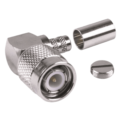Conector TNC Macho / Ángulo Recto / RG-8/X / LMR-240 / Níquel / Oro / Teflón RFT-1218-X RF INDUSTRIES,LTD