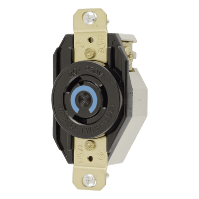 Receptáculo Industrial / Media Vuelta NEMA L6-20R / 20A 250V / 2 Polos 3 Hilos / Nylon Resistente / -40°C a 75°C HUB-HBL-2320 HUBBELL