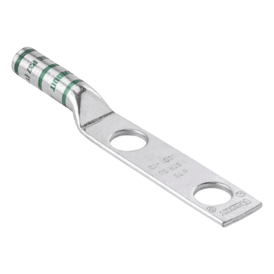 Conector de Compresión de Cobre / 2 Orificios 3/8 in / Calibre 2 AWG / Espaciado 25.4 mm (1 in) / Paquete 25 Pz