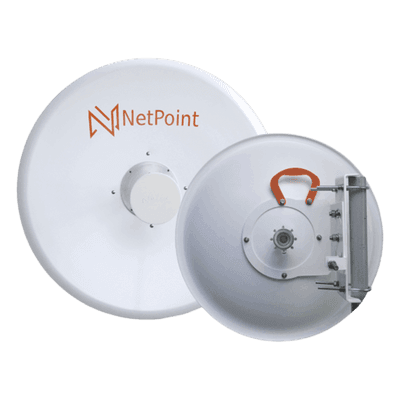 Antena Parabólica Direccional / 36 dBi / 120 cm / 4.9-6.4 GHz / Punto a Punto / Resistencia Viento 150 km/h (93.2 mph) NPPRO-S36 NetPoint