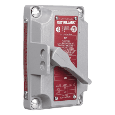 Tapa para Interruptor / 2 Polos / 20 A / 120/277 V CA / Aluminio / NEMA 3,7,9 HUB-XS2C HUBBELL KILLARK