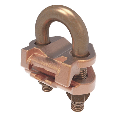 Conector Mecánico para Cable / Calibre 4 a 2/0 AWG / Paralelo o 90° / Tubo 3/8" o Varilla 5/8" - 3/4" / UL467