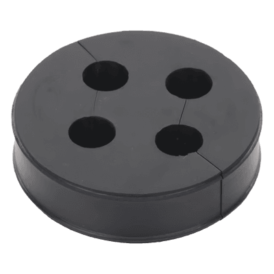Inserto de Caucho para Placa Pasamuro / 4 Orificios / Cable 3/8 in / Diámetro Exterior 85 mm (3.34 in) / Grosor 25.4 mm (1 in) / EPDM