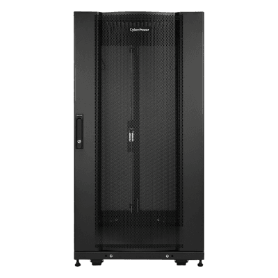 Gabinete Rack / 24U / Montaje en Pared o Piso / Carga Estática 1,365 kg / Puerta Perforada Hexagonal / Rieles Ajustables 905 mm CR24U11001 CYBERPOWER