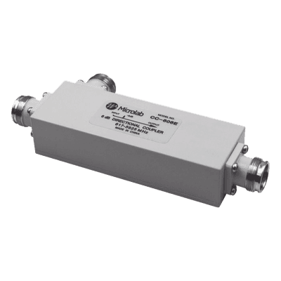 Acoplador direccional / 8 dB / 617-5925 MHz / 300 W promedio / 1 kW pico / PIM -161 dBc / 4.3-10 IP67 CC-608E MICROLAB