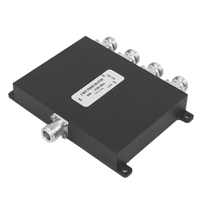 Divisor de Potencia Wilkinson / 4 Vías / 694-2700 MHz / 50W / PIM -154 dBc / IP64 D4-72FE MICROLAB