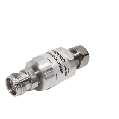 Bloqueador de DC / 250-6000 MHz / 500W Promedio / 10kW Pico / PIM -161 dBc / 4.3-10 / IP65 HR-26E MICROLAB