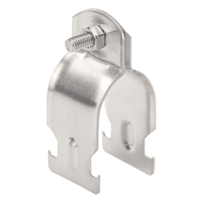 Abrazadera Tipo Strut / Acero Inoxidable 304 / Tubo 33.5 mm / Incluye Tornillo M6 / ISO 9001:2015 STRUT-STRAP1 SYSCOM TOWERS