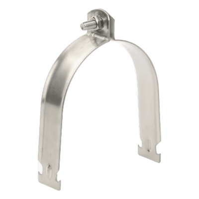 Abrazadera Strut Clamp / Acero Inoxidable 304 / 4" (101.6 mm) / Tubo 114 mm / Ancho 32 mm / Tornillo M8 Incluido STRUT-STRAP4 SYSCOM TOWERS