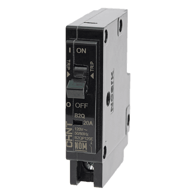 Interruptor Termomagnético Enchufable / 1 Polo / 60 A / 120/240 VCA / Capacidad Interruptiva 10 kA / Rango Térmico -30 a 70 °C