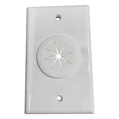 Placa de Pared / Orificio con Grommet / Montaje Vertical / ABS Blanco LP-FP-GROM LINKEDPRO BY EPCOM
