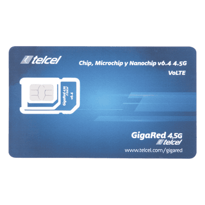 SIM de Datos Móviles / 10 GB Mensuales / 1 Año de Servicio / Red 3G/4G / Roaming Estados Unidos y Canadá SIM10GBTELCEL Syscom