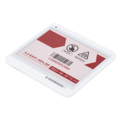 Etiqueta Electrónica de Tinta Electrónica / Pantalla EPD 4.2 Pulgadas / Resolución 400x300 / Bluetooth 5.0 de Bajo Consumo / IPX7 / Duración 5 Años AP-TAG-42B/R ACCESSPRO
