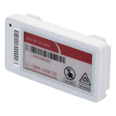 Etiqueta Electrónica de Tinta / 2.13 Pulgadas / 250x122 píxeles / Bluetooth 5.0 / IPX5 / NFC Integrado AP-TAG-21B/R ACCESSPRO