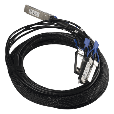 Cable de conexión breakout / 100G QSFP28 a 4x25G SFP28 / 40G QSFP+ a 4x10G SFP+ / 3m (10 pies) XQ+BC0003-XS+ MIKROTIK