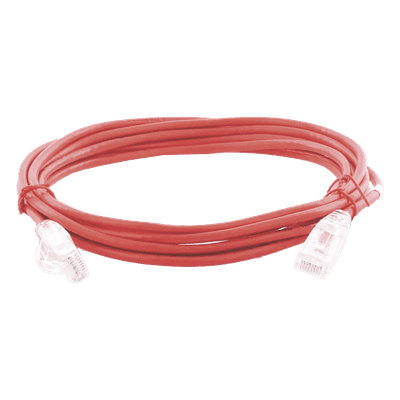 Cable de Parcheo Slim UTP Cat6A / 3 m (9.84 ft) / 28 AWG / RJ45 / Rojo LP-UT6A-300-RD28 LINKEDPRO BY EPCOM