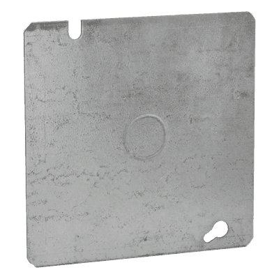 Tapa Cuadrada Plana / Acero Galvanizado / 4.75 x 4.75 in / Entrada 1/2 in / UL Listed HUB-833 RACO