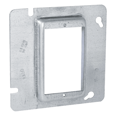 Sobretapa Cuadrada / Acero Galvanizado / 4.688 in x 4.688 in / Realce 0.75 in / UL Listed HUB-838 RACO