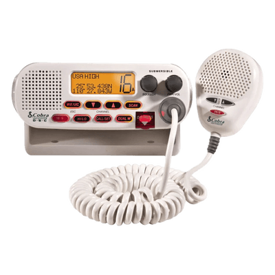 Radio Móvil Marino VHF Clase D / 25 W / 156.050-163.275 MHz / Canales Internacionales, Canadá y EE.UU. / DSC / Dual-Watch / 15.9 cm (6.25 in) Compacto MRF45D COBRA
