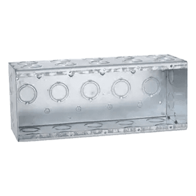Caja Multigang / 5 Gangs / 3.5 in (8.89 cm) Profundidad / 29 Entradas 1/2 - 3/4 in HUB-699 RACO