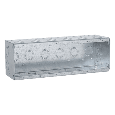 Caja Multigang / 6 Gangs / 3.5 in (8.89 cm) Profundidad / 34 Entradas 1/2-3/4 in (1.27-1.91 cm) / Acero Soldado / 134 in³ Capacidad HUB-965 RACO