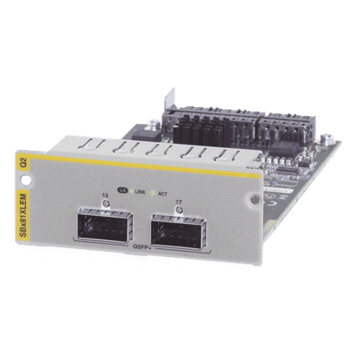 Módulo de expansión / 2 puertos 40G QSFP+ / Interfaz óptico de alta densidad / Compatible con tarjeta de línea SBx81XLEM AT-SBX81XLEM/Q2 ALLIED TELESIS