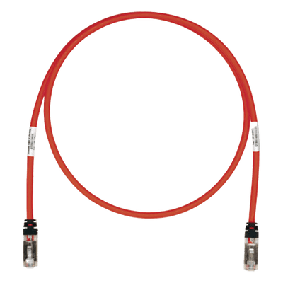 Patch Cord Cat6A / S/FTP Blindado / CM/LS0H / 7.62 m (25 ft) / Rojo STP6X25RD PANDUIT