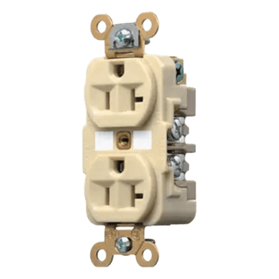 Contacto Dúplex Industrial / 20 A / 125 V / 2 Polos 3 Hilos / NEMA 5-20R / Grado Industrial / Interior Seco HUB-HBL5362I HUBBELL