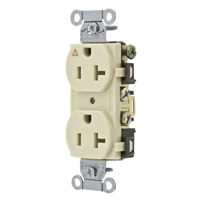 Contacto Dúplex Grado Comercial / 20 A 125 V / 2 Polos 3 Hilos / NEMA 5-20R / Interior Seco / -40 °C a 75 °C