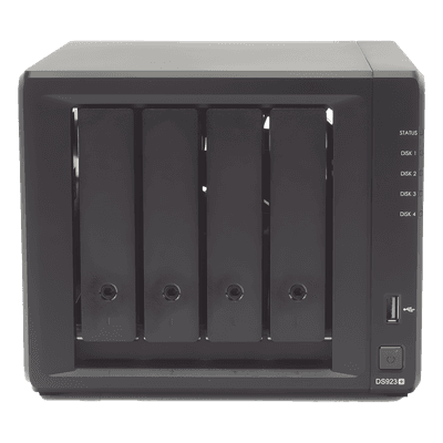 Servidor NAS de 4 Bahías (Expandible a 9 Bahías) / Hasta 162 TB / Servicio Nube Gratis (P2P) / Administración Remota y Respaldo Programado DS923PLUS SYNOLOGY