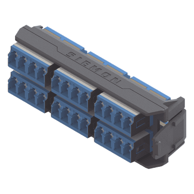 Placa Acopladora / 12 Conectores Dúplex LC/UPC Shuttered / 24 Fibras Monomodo / Compatibilidad LightVerse Core, Plus y Pro LVA24-LSU-BC-A SIEMON