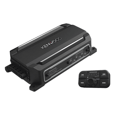 Amplificador Clase D Marine / 4 Canales / 600 W Máxima / 50 W x 4 RMS a 4Ω / Bluetooth / IPX7 Sumergible / Control Remoto