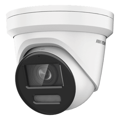 Turret IP 8 Megapixel / Imagen a color 24/7 / Lente 2.8 mm / Micrófono Integrado /Luz Blanca 40 mts / Exterior IP67 / Micrófono Integrado / WDR 130 dB / Entrada y salida de Audio y Alarma / Onvif / MicroSD DS-2CD3387G2-LSU(C) HIKVISION