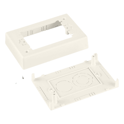 Caja de Pared Superficial Sencilla / 5.19 x 3.45 x 1.75 in / PVC Autoextinguible / Salidas 1/2, 3/4, 1 in / Blanco JBP1EWH PANDUIT