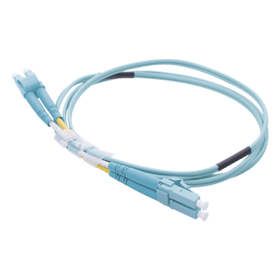 Jumper de Fibra Óptica / OM4 50/125 / LC-LC Dúplex / OFNR Riser / 2.0 mm / 1 m (3.28 pies)