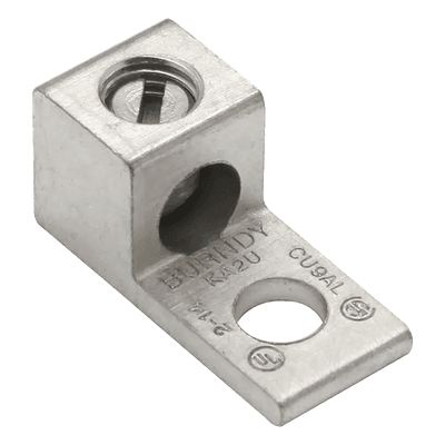 Terminal Universal / 1 Orificio 1/4" / Calibre 14-6 AWG / AL-CU Estañado / 0.51 in Altura HUB-KA6U HUBBELL BURNDY
