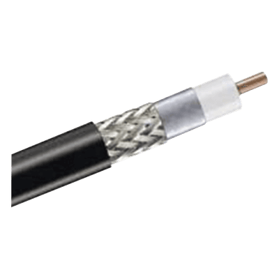 Cable Coaxial RG-8 / 305 m (1000 ft) / 50 Ohms / Conductor CCS / Malla CCS / Resistente UV