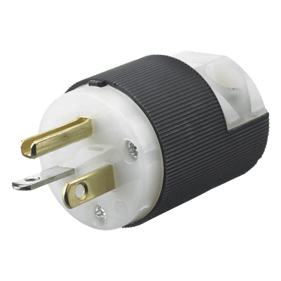 Clavija de Entrada Recta / 20 A / 125 V / 2 Polos 3 Hilos / NEMA 5-20P / Grado Industrial-Comercial / -40°C a 75°C / 0.15 lb