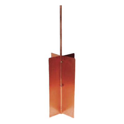 Electrodo de Tierra Tipo Rehilete / Varilla 1/2" / Diseño Cruceta Doble Lámina / Fosa 60x60x80 cm / 1.97x1.97x2.62 ft TG-TR-HT15/50 TOTAL GROUND