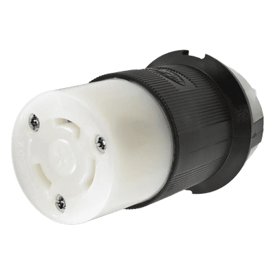 Conector Industrial con Bloqueo de Media Vuelta / 30 A 250 V CA / 2 Polos 3 Hilos / NEMA L6-30R / 0.36-0.93 in (9-24 mm)