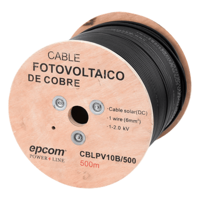 Cable Fotovoltaico / 6 mm² (10 AWG) / 500 m (1640.4 ft) / Cobre Suave / 2000 Vcc / Resistencia UV-Ozono / -40°C a 120°C CBL-PV-10B/500 EPCOM POWERLINE