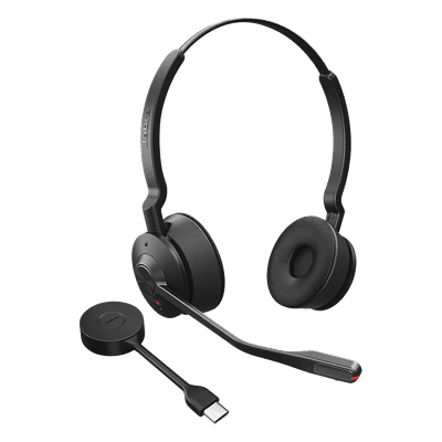 Diadema Inalámbrica / DECT USB-A / Cancelación Activa de Ruido / Alcance 150 m (492.1 ft) / Multipunto 4 Auriculares / SafeTone 2.0 ENGAGE55-MS-STEREO-A JABRA