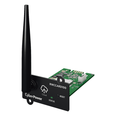Tarjeta de Monitoreo Remoto / Wi-Fi 802.11b/g/n / Administración Cloud / Hot-Swappable / 54x36.6x76.2 mm RWCCARD100 CYBERPOWER