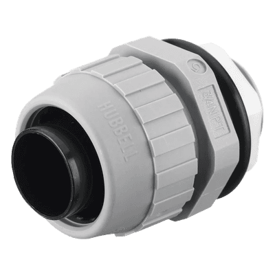 Conector Recto / Nylon / 3/4 in / Liquidtight Polytuff / UL50 Tipo 4X, 12, 13 / -34°C a 107°C (-30°F a 225°F) HUB-P075-NGYA HUBBELL