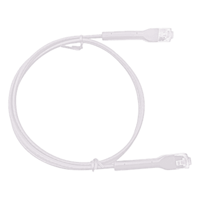 Cable de Parcheo Cat6 Ultra Slim / 10 m (32.8 ft) / UTP / 250 MHz / 1 GbE / RJ45 Chapado en Oro / Blanco LP-PSLIM-10WH LINKEDPRO BY EPCOM