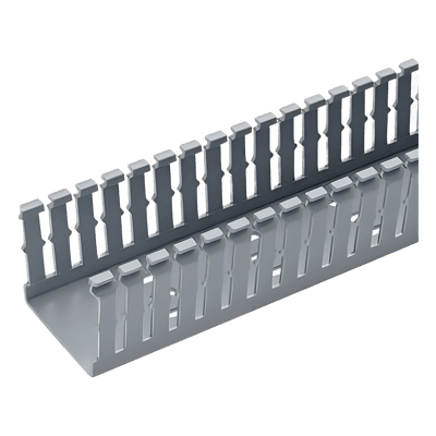 Canaleta Ranurada de PVC / 2.25 in (57.2 mm) Ancho / 3.14 in (79.8 mm) Alto / 1.8 m (5.9 ft) Largo / Grado UL94V-0 F2X3LG6 PANDUIT
