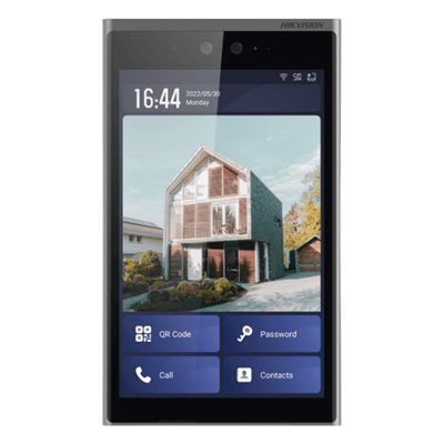 Frente de Calle IP / 2 Megapixel / Pantalla Táctil 10.1" / Reconocimiento Facial 0.3 a 2 m / 10,000 Rostros / IP65 / IK07 / Android DS-KD9633-WBE6 HIKVISION