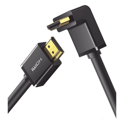 Cable HDMI 2.0 en Angulo de 90° / 2 m / 4K@60Hz / HDR / 3D / HEC (Canal Ethernet HDMI) / ARC (Canal de Retorno de Audio / CEC / 32 canales de Audio / HDCP 2.2 / Dolby Atmos / 18 Gbps / Blindaje Múltiple 10173 UGREEN
